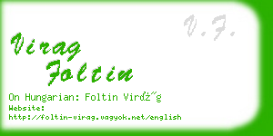 virag foltin business card